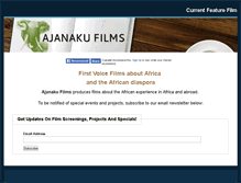 Tablet Screenshot of ajanakufilms.com